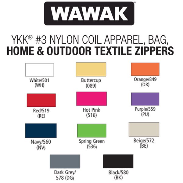 Nylon Coil Non-Separating Zipper